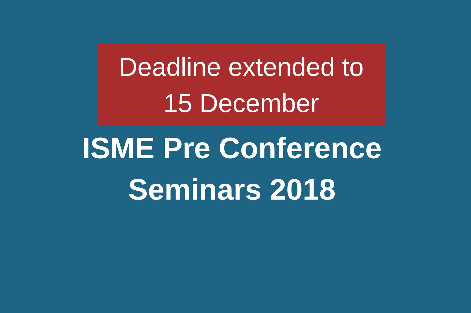 Preconference seminars lead up to the 33rd World Conference ISME